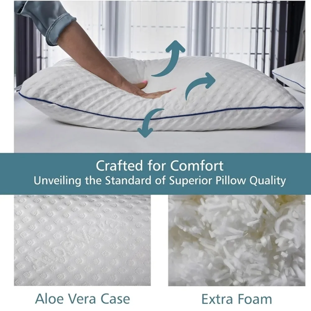 Memory Foam Pillows, Adjustable Side Sleeper Pillow